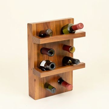 Joetta Wine Not 6 Bottle Wall Mounted Wine Bottle And Glass Rack (synthetic illustration; no displayed measurements)