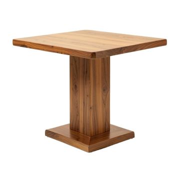 Fusion Walnut Solid Wood Pedestal Dining Table (synthetic illustration; no displayed measurements)