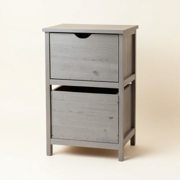 Willow Crest Freestanding Pull-Out Hamper Cabinet - Gray (synthetic illustration; no displayed measurements)