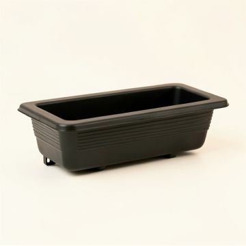 Vale Arc Empty Railing Planter With Integral Brackets - Black (synthetic illustration; no displayed measurements)
