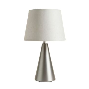 River Brook Table Lamp With A Plain Fabric Shade - Gray