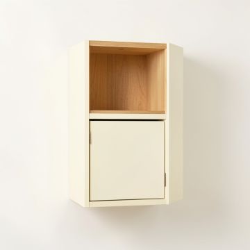 Elm Branch Wall-Mounted Entry Cabinet - Cream (synthetic illustration; no displayed measurements)