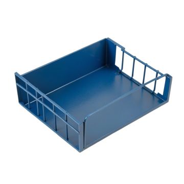 Oak Edge Empty Under-Desk Cable Tray - Blue
