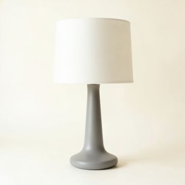 Glen Bridge Table Lamp With A Plain Fabric Shade - Gray (synthetic illustration; no displayed measurements)