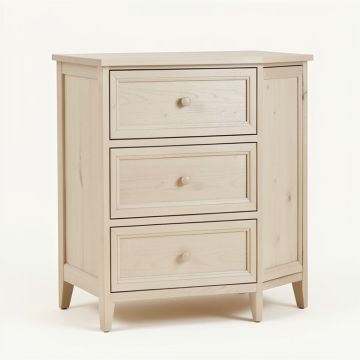 Cotton Candy 3 Drawer Combo Dresser With Cubbies (synthetic illustration; no displayed measurements)