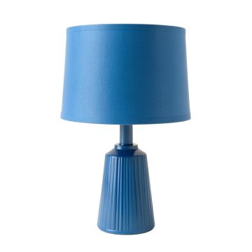 Briar Brook Table Lamp With A Plain Fabric Shade - Blue