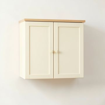 Cove Edge Wall-Mounted Entry Cabinet - Cream (synthetic illustration; no displayed measurements)