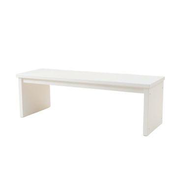 Lake Branch Narrow Outdoor Storage Bench - White