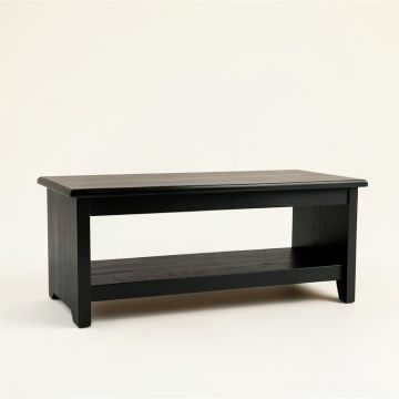 Aspen Bridge Indoor Bench - Black (synthetic illustration; no displayed measurements)