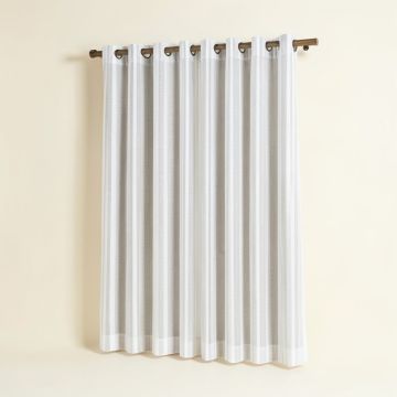 Aaiyana Striped Sheer Grommet Single Curtain Panel (synthetic illustration; no displayed measurements)