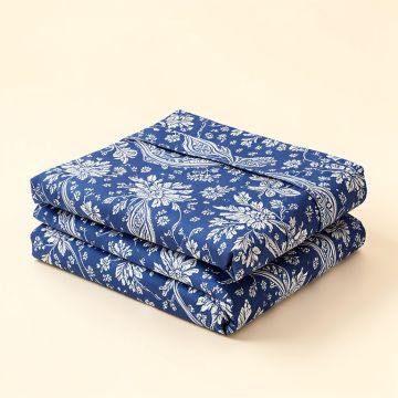 Batik Floral Sheet Set (synthetic illustration; no displayed measurements)