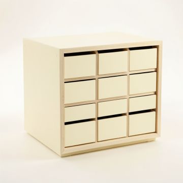 Pine Dale Small-Parts Storage Drawer Cabinet - Cream (synthetic illustration; no displayed measurements)