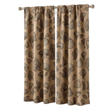 Ambesonne Sea Shells 2 Panel Curtain Set