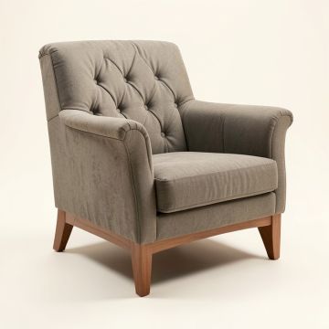 31 '' Wide Tufted Polyester Armchair (synthetic illustration; no displayed measurements)