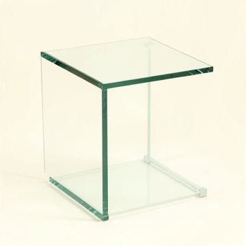 Imel Glass Top Frame End Table (synthetic illustration; no displayed measurements)