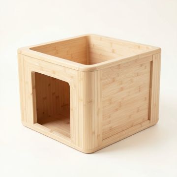 Moss Dale Empty Furniture-Style Litter Enclosure - Beige (synthetic illustration; no displayed measurements)