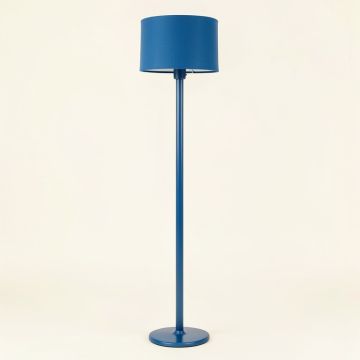 Dune Dale Floor Lamp With A Plain Fabric Shade - Blue (synthetic illustration; no displayed measurements)