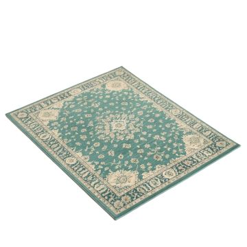 Soperton Teal/Cream Oriental Area Rug