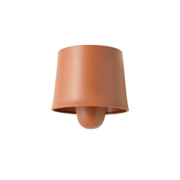 Sage Bluff Wall Sconce Mounted On A Plain Wall - Terracotta