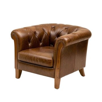 Hailee 41.5 '' Wide Tufted Cowhide Armchair
