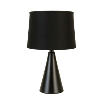 Wren Bridge Table Lamp With A Plain Fabric Shade - Black