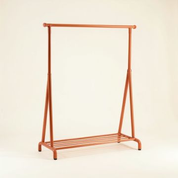 Oak Arc Empty Garment Rack - Terracotta (synthetic illustration; no displayed measurements)