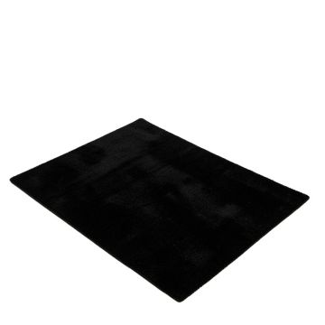 Currin Hand-Tufted Wool Black Area Rug