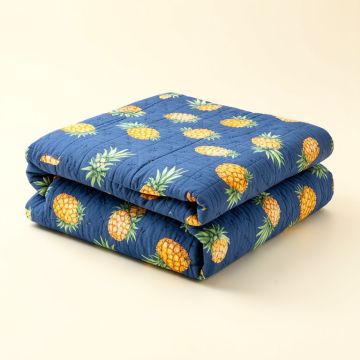 Aloha Pineapple Cotton Single Reversible Quilt (synthetic illustration; no displayed measurements)