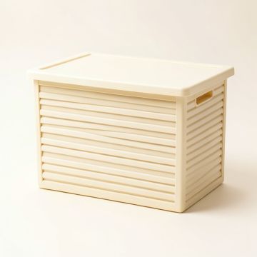 Fern Bend Closed Outdoor Storage Box - Cream (synthetic illustration; no displayed measurements)