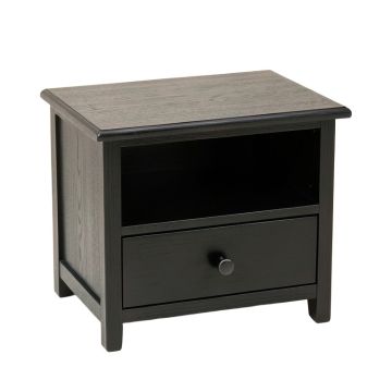 Oak Arc Nightstand - Black