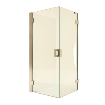Unidoor Toulon 47 '' W X 72 '' H Hinged Frameless Shower Door With Clearmax Technology