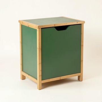 Maple Crest Freestanding Pull-Out Hamper Cabinet - Green (synthetic illustration; no displayed measurements)