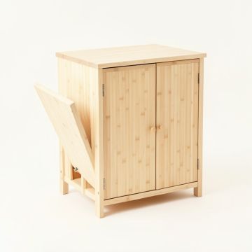 Moss Bluff Freestanding Pull-Out Hamper Cabinet - Ivory (synthetic illustration; no displayed measurements)
