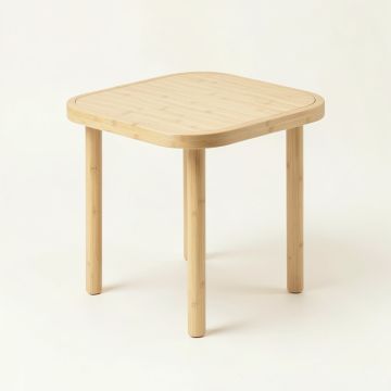 Olive Crest Compact Balcony Table - Beige (synthetic illustration; no displayed measurements)