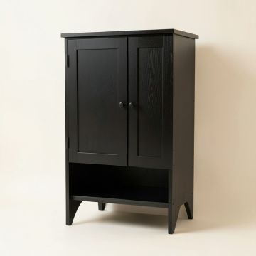 Lake Bluff Wall-Mounted Laundry Cabinet - Black (synthetic illustration; no displayed measurements)