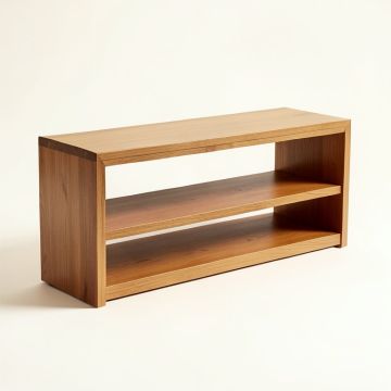 Hales Solid Wood Shelves Storage Bench (synthetic illustration; no displayed measurements)