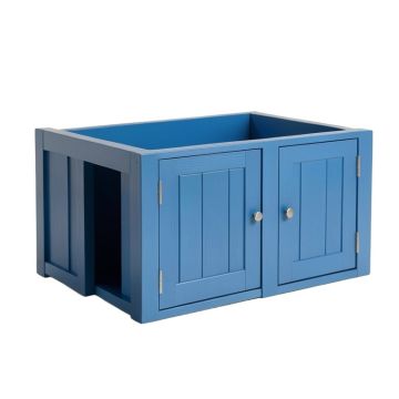 Alder Falls Empty Furniture-Style Litter Enclosure - Blue