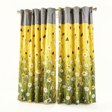 Ambesonne Yellow Curtains (synthetic illustration; no displayed measurements)