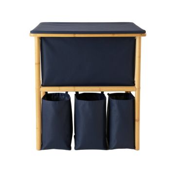 Flint Dale Laundry Sorting Station With Plain Removable Bags - Navy