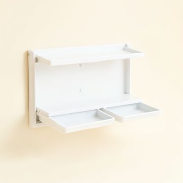 Lake Bridge Empty Wall-Mounted Tool Organizer Panel - White (synthetic illustration; no displayed measurements)