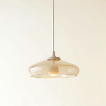 Rowan Bend Pendant Light Suspended From One Plain Cable - Beige (synthetic illustration; no displayed measurements)