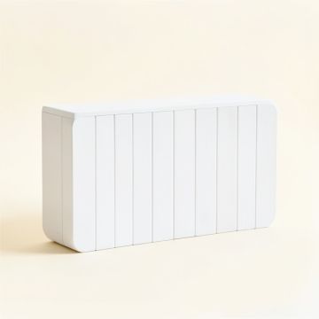 Field Branch Narrow Outdoor Storage Bench - White (synthetic illustration; no displayed measurements)