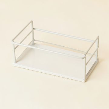 Aspen Brook Empty Under-Desk Cable Tray - White (synthetic illustration; no displayed measurements)