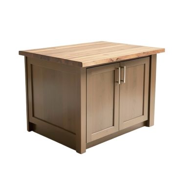 Durime Kitchen Island With Butcher Block Top
