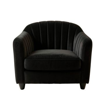 Ash Branch Upholstered Armchair - Black