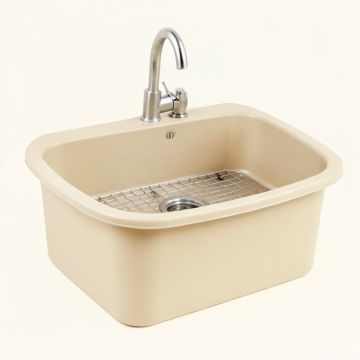 Kore Workstation 33 '' L X 20 '' W Farmhouse/Apron Kitchen Sink With Sink Grid And Drain Assembly (synthetic illustration; no displayed measurements)