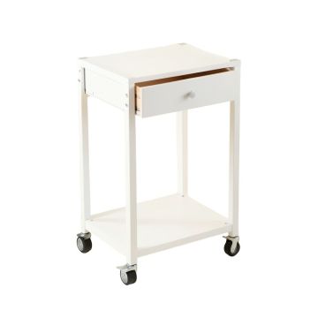 Willow Arc Empty Rolling Workshop Cart - White