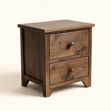 Gateshead 2 - Drawer Solid Wood Nightstand (synthetic illustration; no displayed measurements)