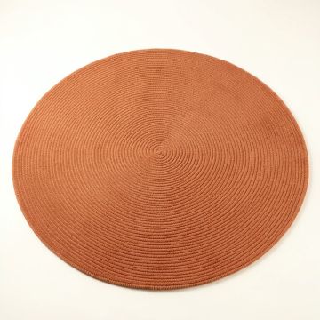 Elm Brook Round Area Rug - Terracotta (synthetic illustration; no displayed measurements)