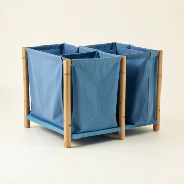 Summit Bend Laundry Sorting Station With Plain Removable Bags - Blue (synthetic illustration; no displayed measurements)